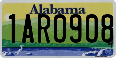 AL license plate 1AR0908