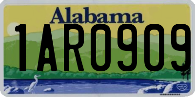 AL license plate 1AR0909