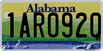 AL license plate 1AR0920