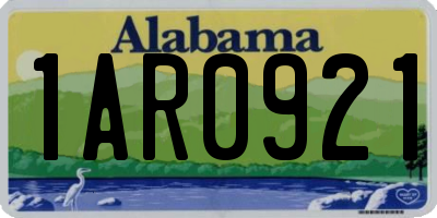 AL license plate 1AR0921