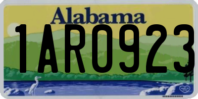 AL license plate 1AR0923