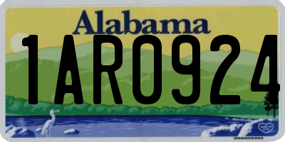 AL license plate 1AR0924