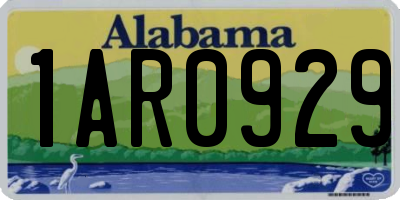 AL license plate 1AR0929