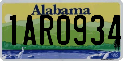 AL license plate 1AR0934