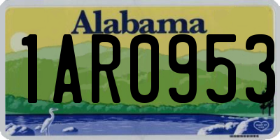 AL license plate 1AR0953