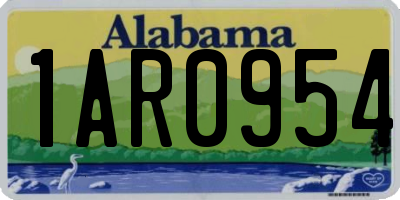 AL license plate 1AR0954