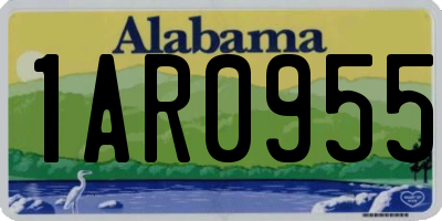 AL license plate 1AR0955