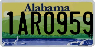 AL license plate 1AR0959
