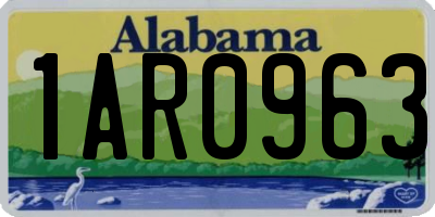 AL license plate 1AR0963