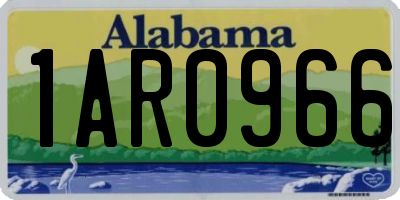 AL license plate 1AR0966