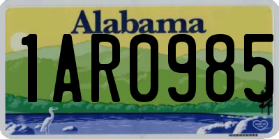 AL license plate 1AR0985