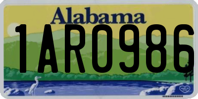 AL license plate 1AR0986