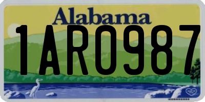 AL license plate 1AR0987