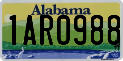 AL license plate 1AR0988