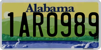 AL license plate 1AR0989