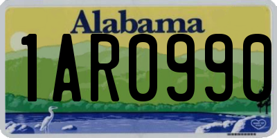 AL license plate 1AR0990