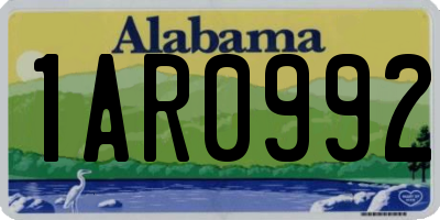 AL license plate 1AR0992