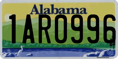 AL license plate 1AR0996