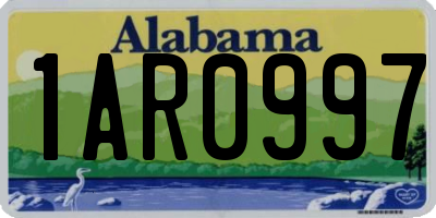 AL license plate 1AR0997