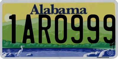 AL license plate 1AR0999