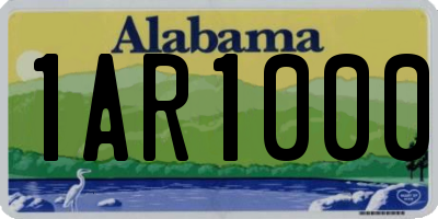 AL license plate 1AR1000