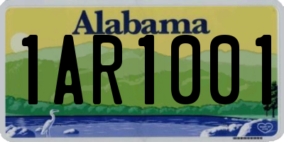 AL license plate 1AR1001