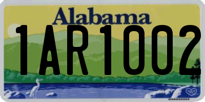 AL license plate 1AR1002