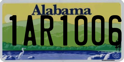 AL license plate 1AR1006