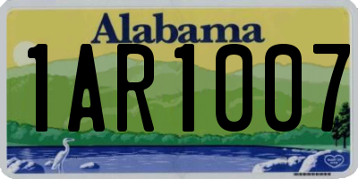 AL license plate 1AR1007