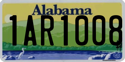 AL license plate 1AR1008
