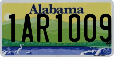 AL license plate 1AR1009