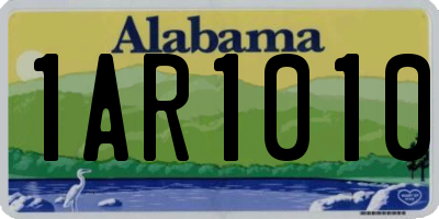 AL license plate 1AR1010