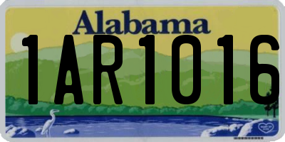 AL license plate 1AR1016