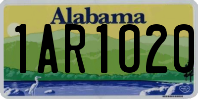 AL license plate 1AR1020