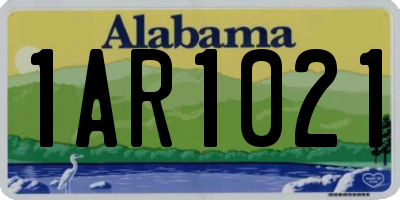 AL license plate 1AR1021