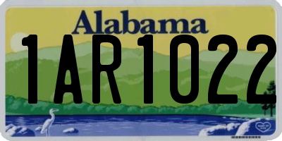 AL license plate 1AR1022