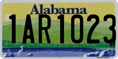 AL license plate 1AR1023