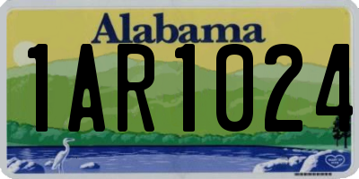 AL license plate 1AR1024