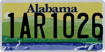 AL license plate 1AR1026