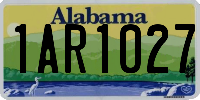 AL license plate 1AR1027