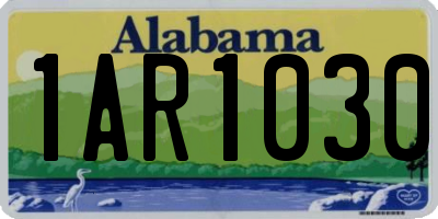 AL license plate 1AR1030