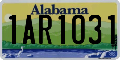 AL license plate 1AR1031