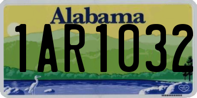 AL license plate 1AR1032