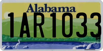 AL license plate 1AR1033