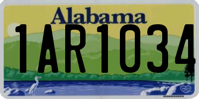 AL license plate 1AR1034