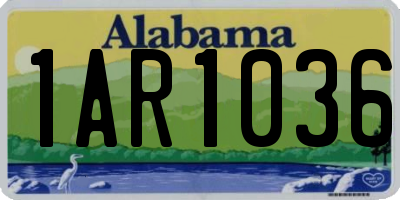 AL license plate 1AR1036