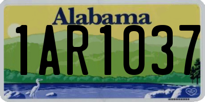 AL license plate 1AR1037