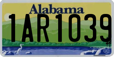 AL license plate 1AR1039