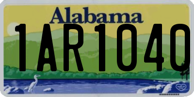 AL license plate 1AR1040