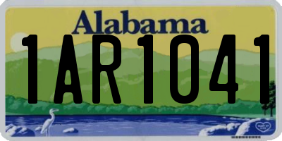 AL license plate 1AR1041
